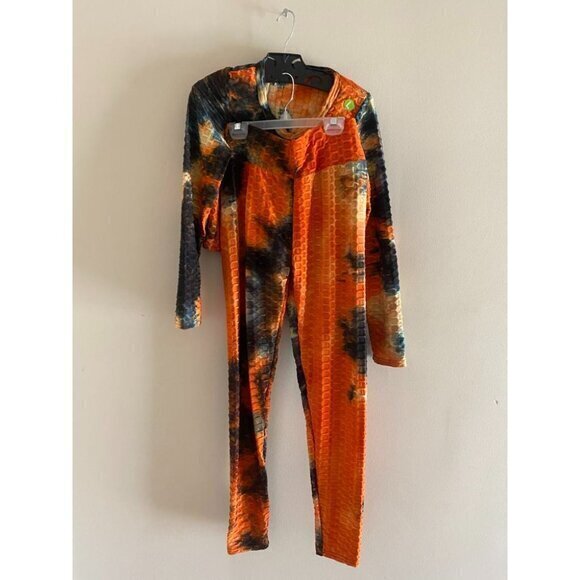New Mix Tie-Dye Textured Athletic Set Small 2-Piece Activewear - Picture 2 of 13